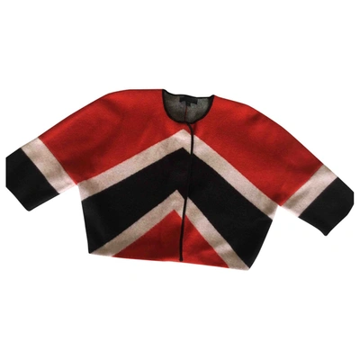 Pre-owned Burberry Wool Cardigan In Red