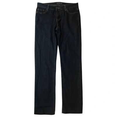 Pre-owned Fontana Straight Trousers In Blue