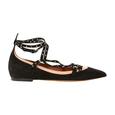 Pre-owned Valentino Garavani Ballet Flats In Black