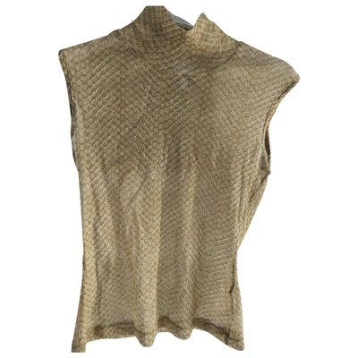 Pre-owned Just Cavalli Beige Synthetic Top