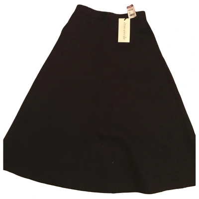 Pre-owned Etre Cecile Mid-length Skirt In Navy