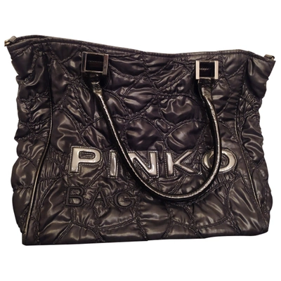 Pre-owned Pinko Patent Leather Handbag In Black