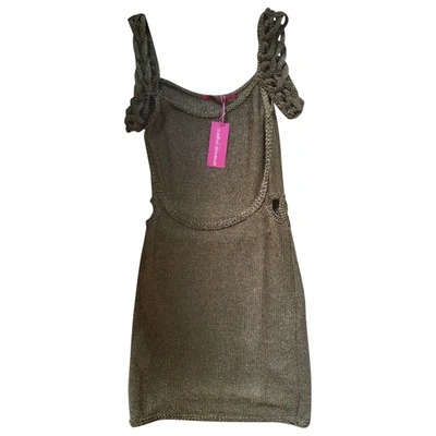 Pre-owned Emanuel Ungaro Mini Dress In Metallic