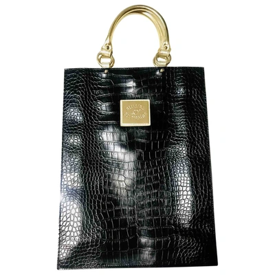 Pre-owned Blumarine Leather Handbag In Black