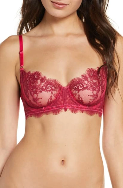 Skarlett Blue Entice Underwire Balconette Bra In Hot Tamale/ Very Berry