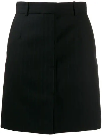 Sandro Dana Pinstripe Mini Skirt In Black