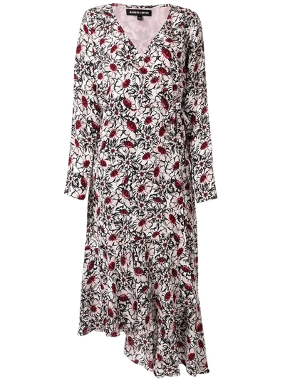 Markus Lupfer Floral Asymmetric Dress In Multicolour