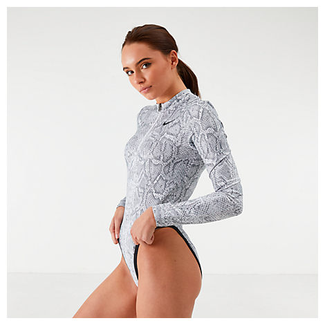 nike women's sportswear python long sleeve bodysuit