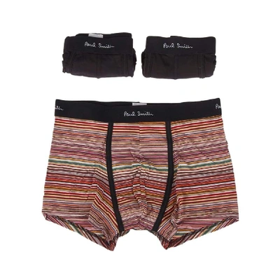 Paul Smith 3 Boxers Set With Branded Elastic In Black