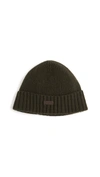 Barbour Lowerfel Beanie In Dark Green