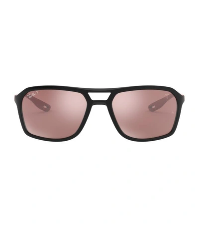 Ray Ban X Scuderia Ferrari Square Sunglasses In Schwarz