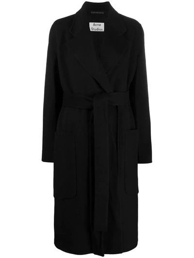 Acne Studios Double-wool Belted Coat Black