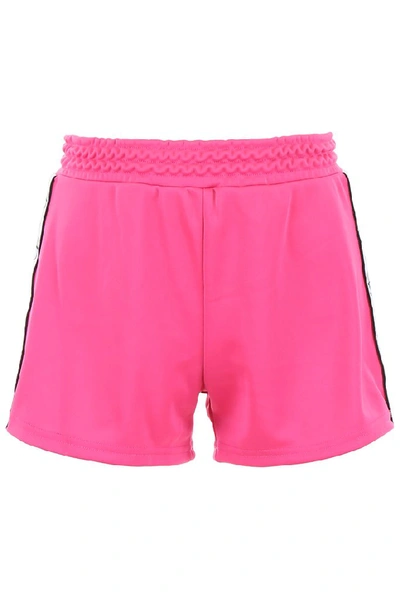 Chiara Ferragni Logomania Jersey Shorts In Pink