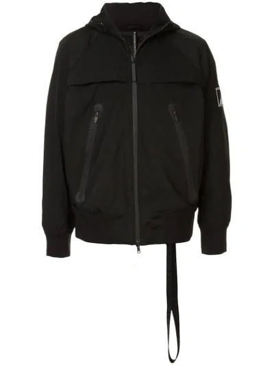 Blackbarrett Hooded Bomber Jacket In Black