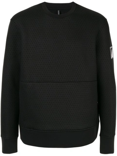 Blackbarrett Long Sleeve Woven Sweatshirt In Black