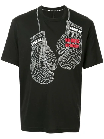 Blackbarrett Boxing Gloves Graphic Print T-shirt In Black