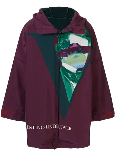 Undercover X Valentino Hooded Parka In Purple