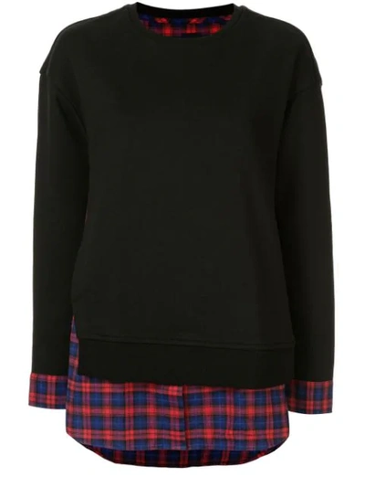 Juunj Layered Shirt Jumper In Black