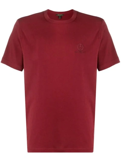 Belstaff Logo Embroidered Crew Neck T In Red
