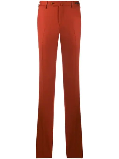 Pt01 Slim-fim Chino Trousers In Red