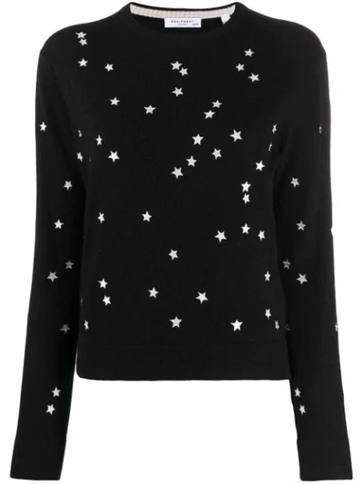 Equipment Nartelle Embroidered Star Sweater In True Black