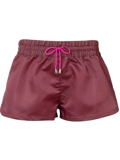 Sàpopa Neon-paneled Shell Shorts In Brown