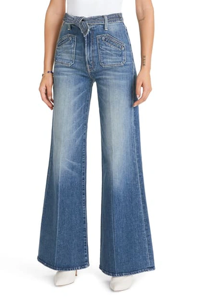 Mother The Roller Tie Patch Wide-leg Jeans In Popism