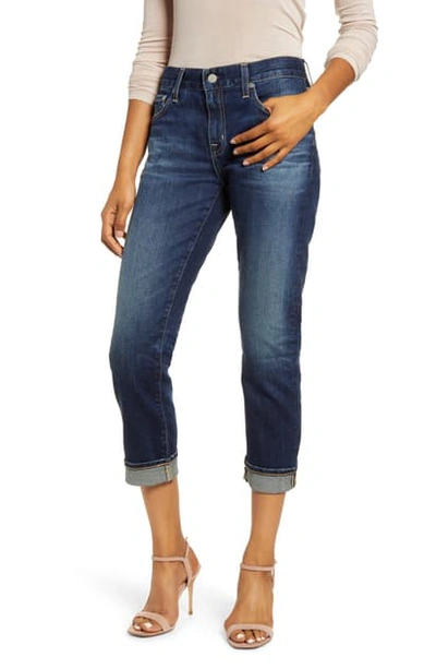 Ag Ex-boyfriend Crop Slouchy-slim Jeans In 7 Years Earnest In 7 Years Earnest