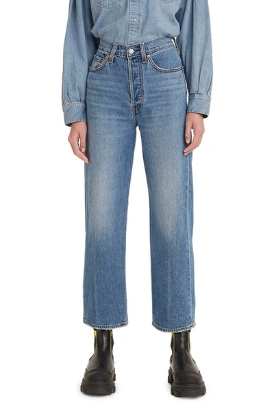 Levi's Ribcage High Waist Ankle Straight Leg Jeans In At The Ready