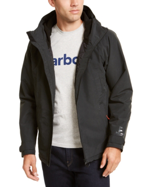 barbour hooded coat mens