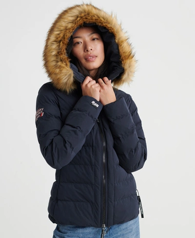 Superdry Women's Arctic Puffer Jacket Navy Size: 6