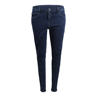 J Brand 835 Cropped Distressed Mid-rise Skinny Jeans In Dark Denim
