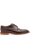 Fendi Karligraphy Derby Shoes In Brown