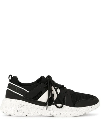 Kendall + Kylie Speckled Sole Panelled Trainers In Black