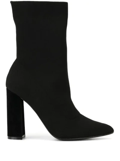 Kendall + Kylie Sock Ankle Boots In Black