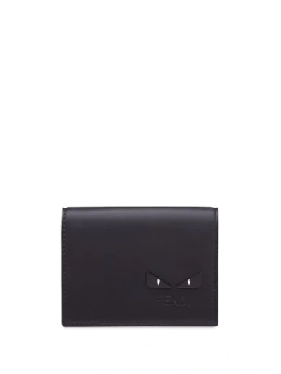 Fendi Bag Bugs Tri-fold Wallet In Black