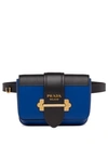 Prada Cahier Belt Bag In Blue