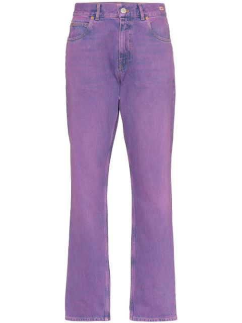 purple straight leg jeans