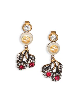 gucci floral earrings
