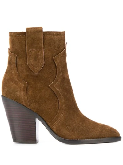 Ash Esquire Ankle Boots In Brown