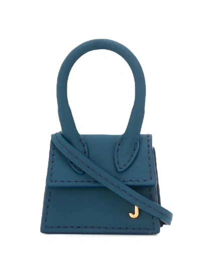 Jacquemus Le Chiquiti Matte Leather Mini Bag In Blue