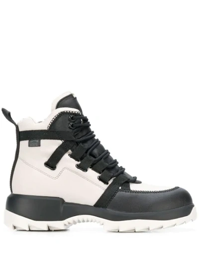 Camper Helix Panelled Boots In Neutrals