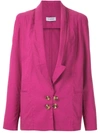 Olympiah Bryone Plunge Blazer In Pink