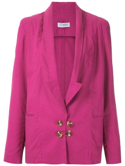 Olympiah Bryone Plunge Blazer In Pink