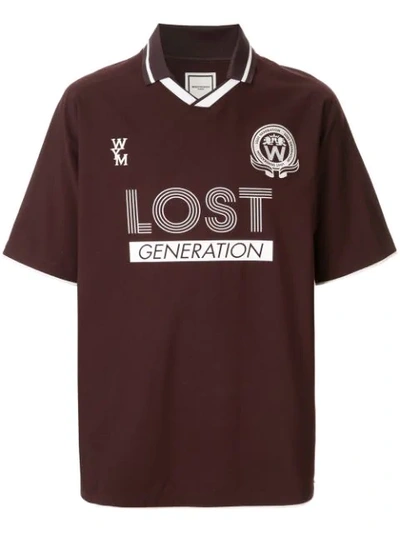Wooyoungmi 'lost Generation' Football T-shirt In Brown