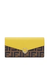 Fendi Monogram Print Wallet In Brown