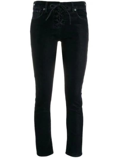 Levi's Cropped Skinny Jeans In 0000 Velvet Night Black