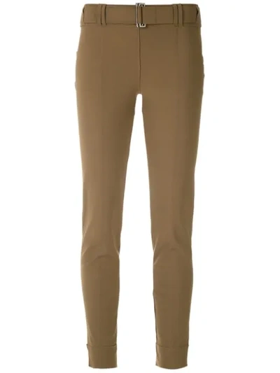 Gloria Coelho Belted Cropped Trousers In Neutrals