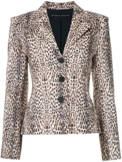 Gloria Coelho Leopard Print Blazer In Multicolour