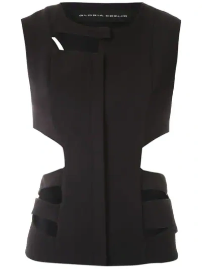 Gloria Coelho Cut Out Waistcoat In Black